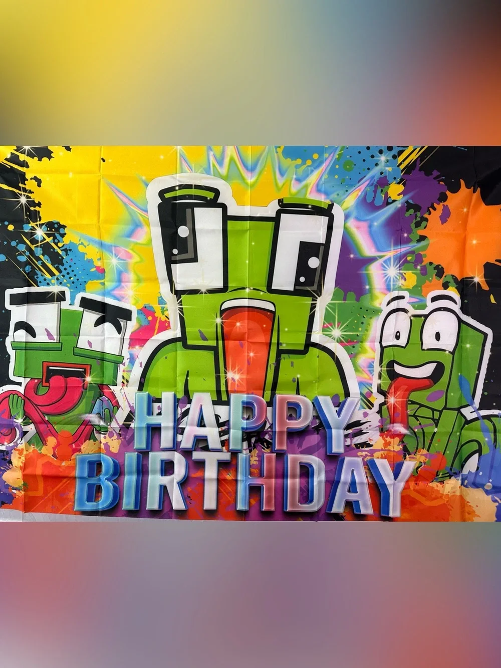 Unspeakable Happy Birthday Backdrop Banner 5x3Ft